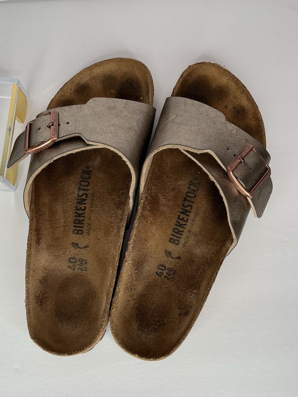 Birkenstock Catalina Metallic Taupe Sandals EU 40 / US 9 Double Strap - Picture 2 of 5